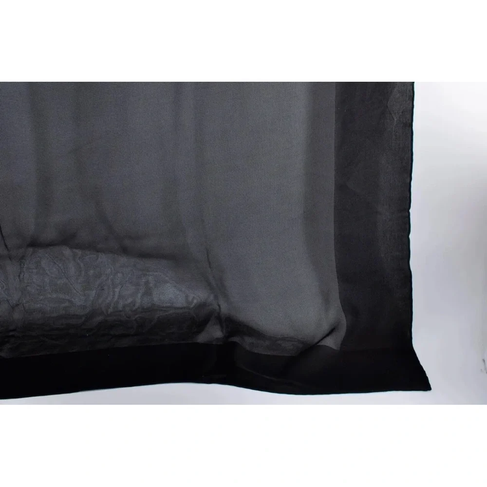 Christian Dior Scarf Bandana Silk 100% Black 88×88cm (35inches)Authentic